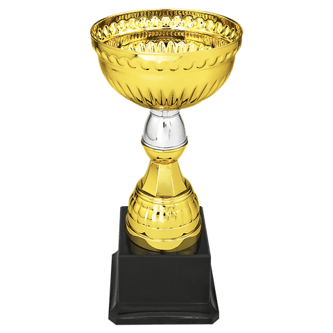 Gold & Silver Metal Cup with Plastic Stem and Base
