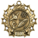 2 1/4" Ten Star Science Medals
