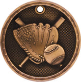 2" 3D Baseball & Softball Medals