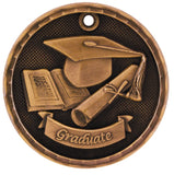 2" 3D Graduation Medals