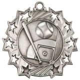 2 1/4" Ten Star Baseball & Softball Medals