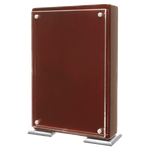 4 3/4 x 7 1/4 Rosewood Piano Finish Floating Acrylic Standup Plaque